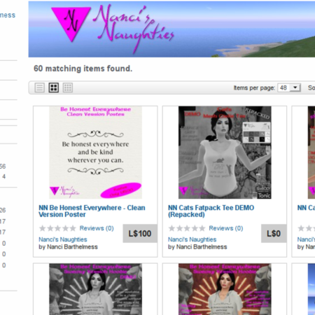 Nanci's Naughties on the SL Marketplace