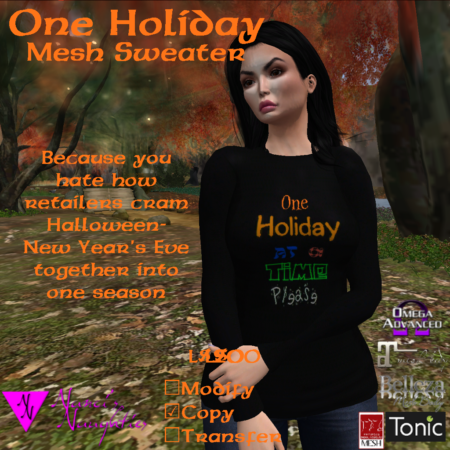 NN One Holiday Mesh Sweater in Black ad
