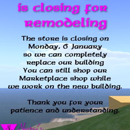 Nanci's Naughties is closing for remodeling