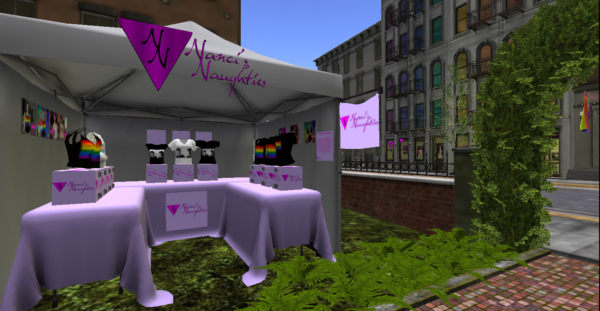Second Pride booth w/view of SP storefront